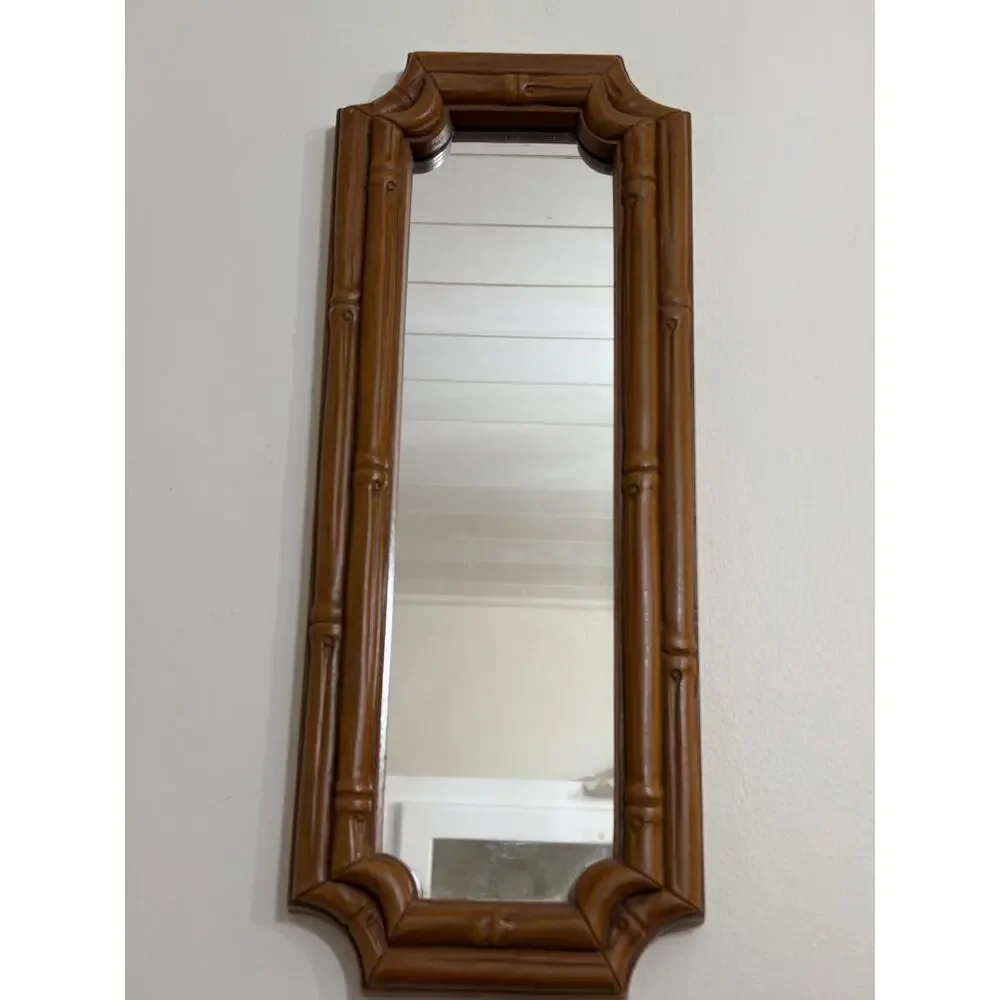 Vintage Home Interior HOMCO Bamboo Looking Rectangle 13 7/8 x 5 1/2